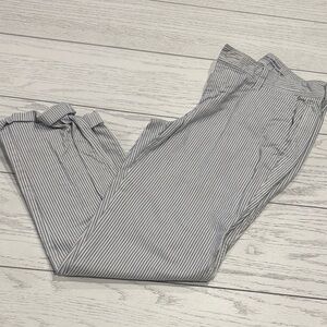 Elegant Striped Black and White Chinos